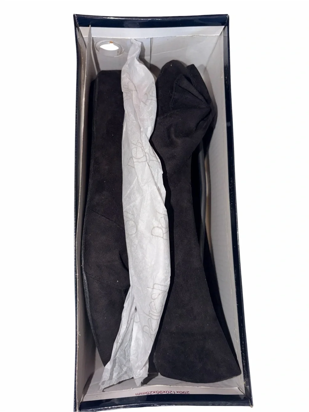 Black Bow Ballet Flats Twee New in Box Faux Suede